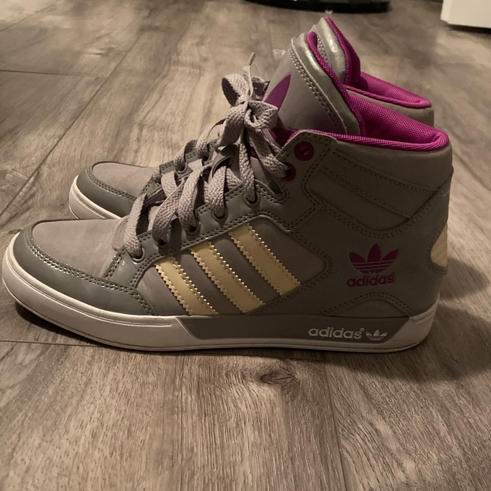 Adidas High-Top Sneakers - Gray and Purple - Picture 1 of 7